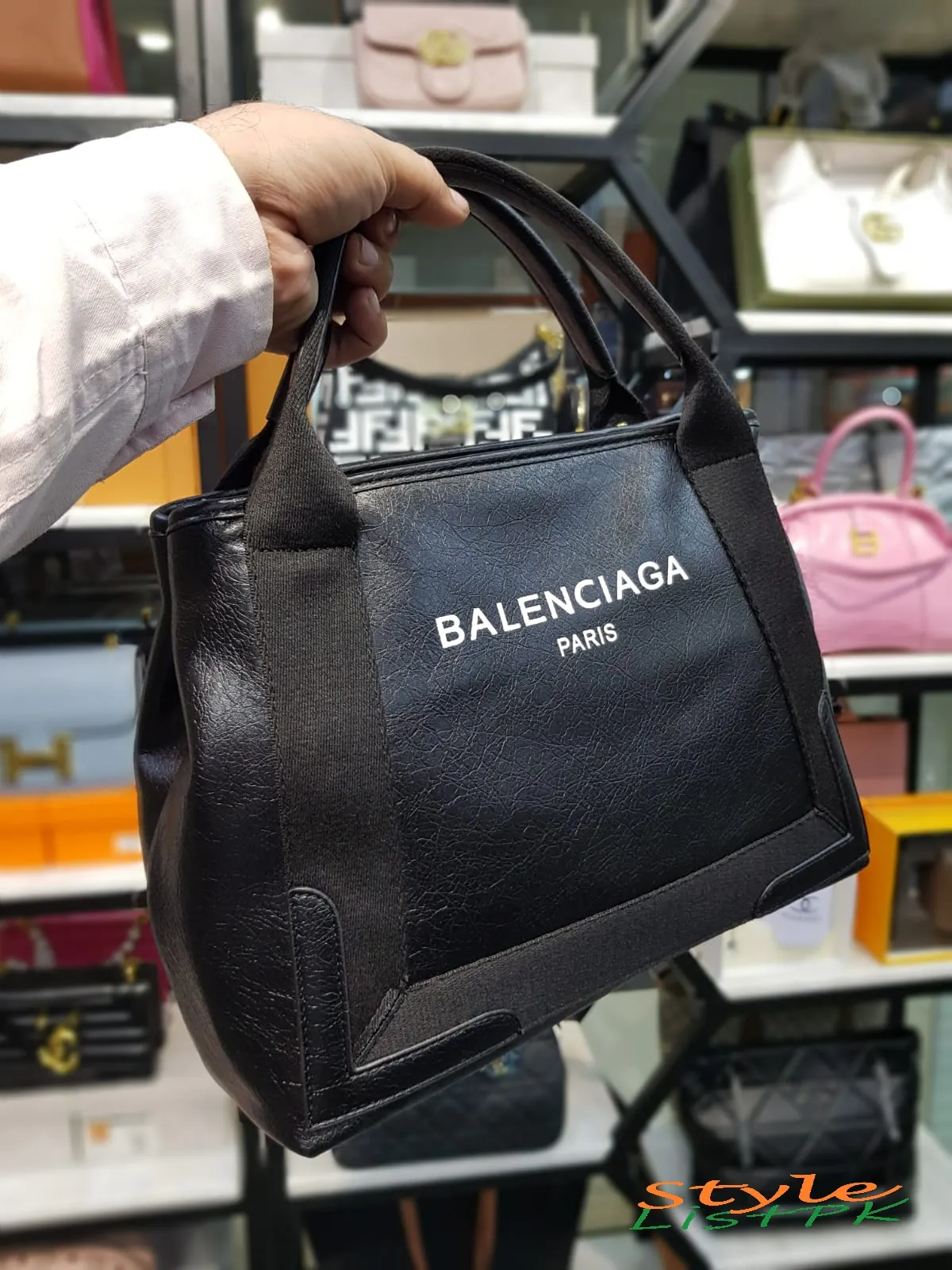 Best Price Balenciaga Women’s Navy Small Cabas