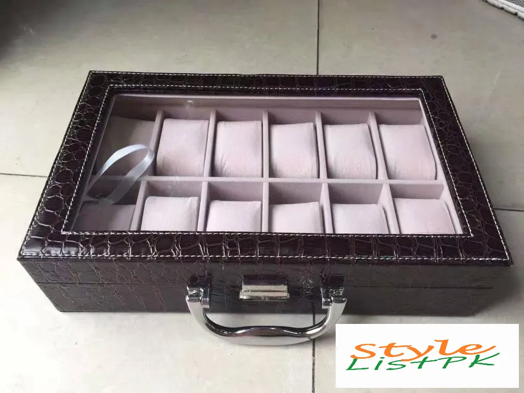 Best Price Crocodile Leather Watch Organizer