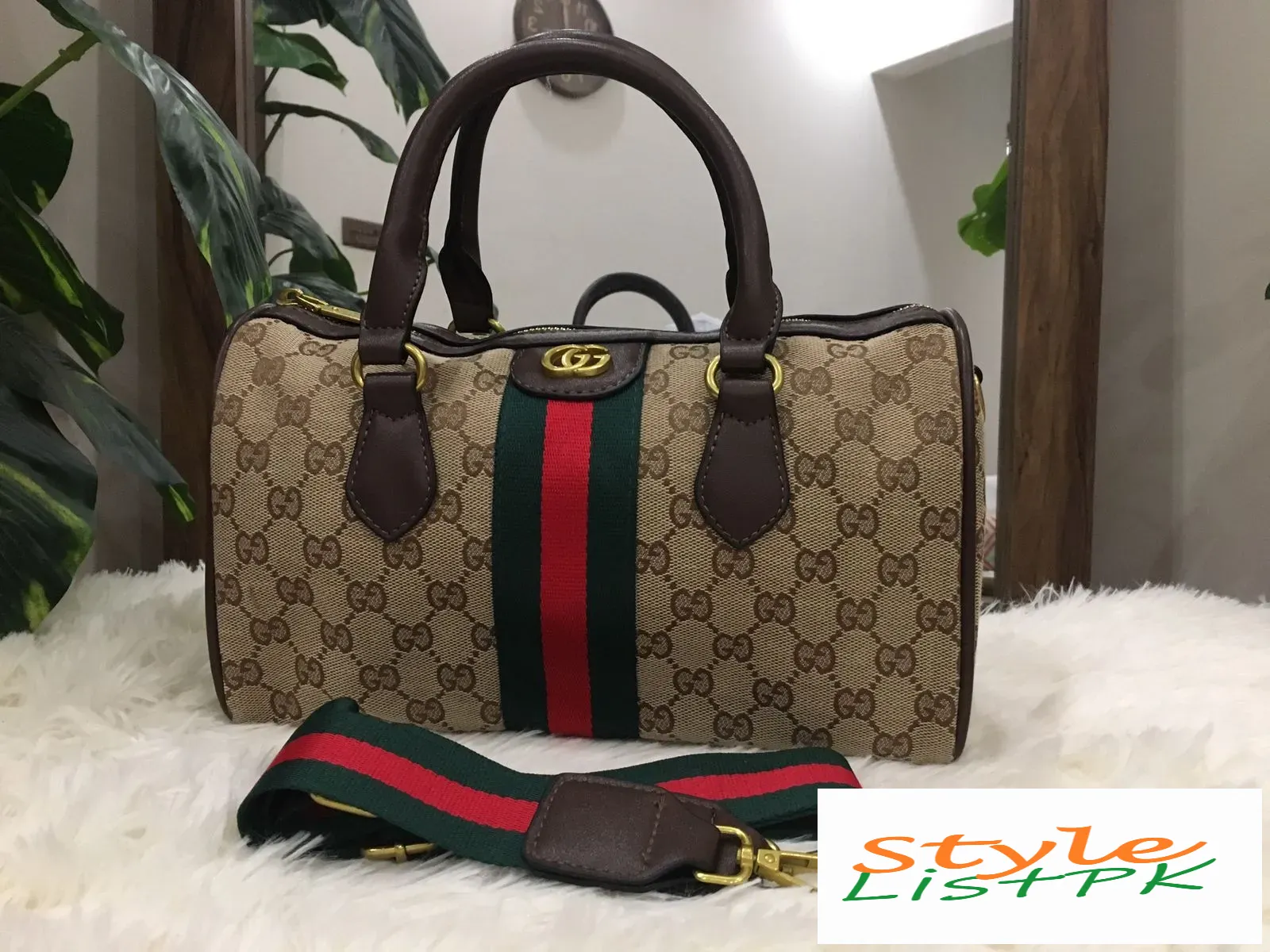 Best Price Gucci Canvas Duffle Handbag 
