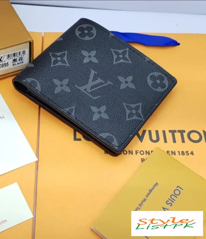 Best Price LV Men Soft Leather Wallet Flowers