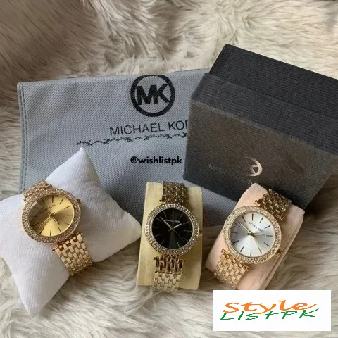 Best Price MK Darci Gold Stones Female Watch