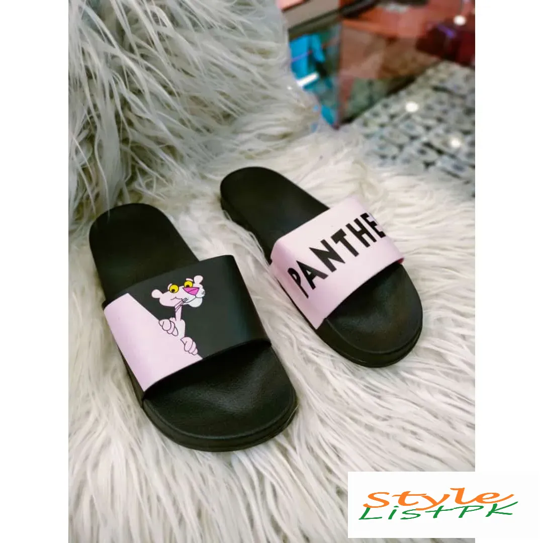 Best Price Pink Pink Black Panther Slides