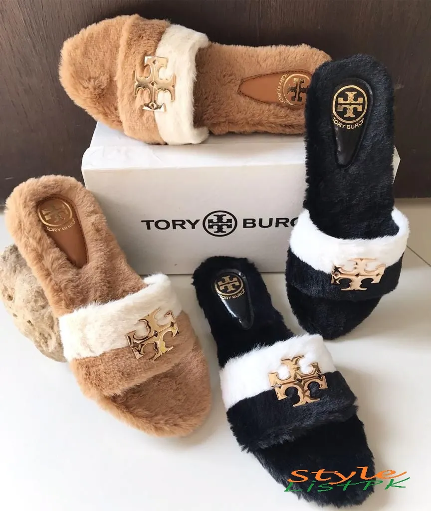Best Price TORY BURCH Fur slides 